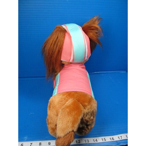 Build A Bear Paw Patrol Liberty Dog W/Helmet Collar Jacket  14" longhair Dachshu - Picture 5 of 10